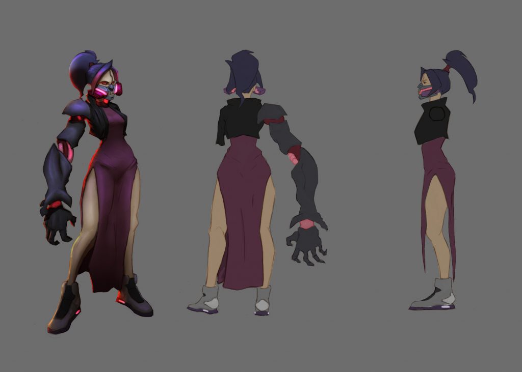 Concept art Gang boss Néonoir 1 bras