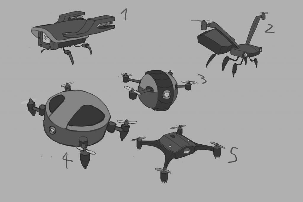 Concept mini drône pour le combattant à distance