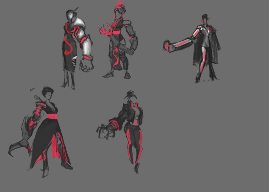 Concept recherche silhouette gang boss un bras