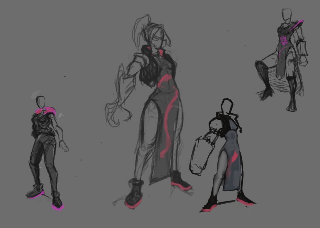 Concept recherche tenue gang boss un bras