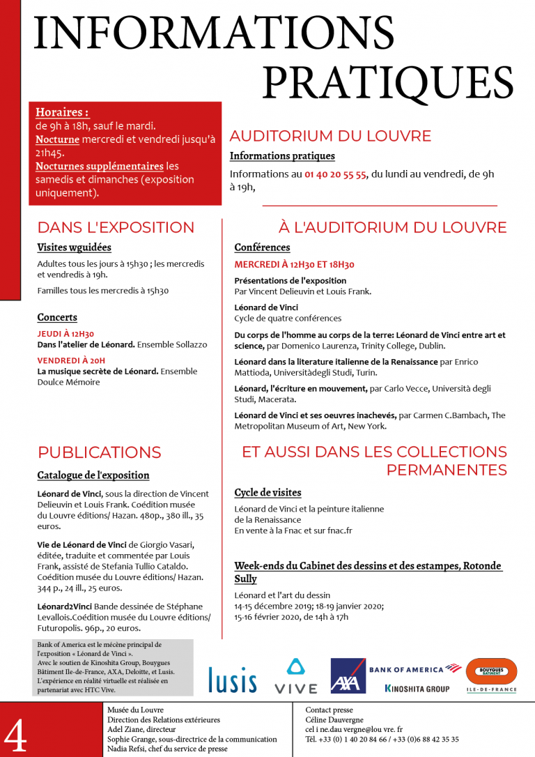 Mise en page visite du Louvre - Léonard de Vinci - Compléments